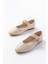 2606 Bej Baretli Günlük Bayan Ayakkabı 5