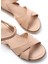 692-564 Bej Ortopedik Taban Çapraz Tokalı Kadın Sandalet 5