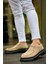 Castle Premium Tarz Casual Erkek Ayakkabı Bej Süet 2