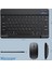 Rgb Tablet ve Telefonlar Için Bluetooth Klavye ve Mouse Set - AL7815 Mavi 2