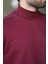 Bordo Yarım Balıkçı Yaka Erkek Basic Sweatshirt E7158 3