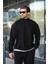 Siyah Yarım Balıkçı Yaka Erkek Basic Sweatshirt E7158 1