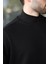 Siyah Yarım Balıkçı Yaka Erkek Basic Sweatshirt E7158 3