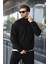 Siyah Yarım Balıkçı Yaka Erkek Basic Sweatshirt E7158 4