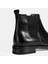 Erkek Siyah Lastik Detaylı Deri Bot 6