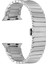 Apple Watch Se 3 (44MM) Uyumlu Çizgi Tasarımlı Metal Kordon-79 Gri 2