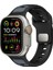 Apple Watch Ultra 3 (49MM) Uyumlu Yeni Tasarım Silikon KORDON-135 Gri-Siyah 4