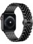 Apple Watch Ultra 3 (49MM) Uyumlu Zincir Görünümlü Metal Kordon-36 Siyah 3