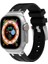 Apple Watch 11 (46MM) Uyumlu Metal Toka Tasarımlı Silikon Kordon-89 Siyah 1