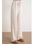 4757 Kadın Lastikli Fitilli Bol Paça Örme Dökümlü Pantalon Taş 4