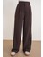 4747 Kadın Cepli Geniş Paça Dökümlü Palazzo Pantolon Kahve 5