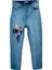 Kız Çocuk Kot Pantolon Jean %100 Pamuk Nakış Baskılı Denim Kumaş 2