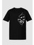 Maske Baskılı %100 Pamuk Bisiklet Yaka Basic T-Shirt 1