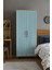 Mavi Mdf 2 Kapaklı Genç Odası Dolabı 1