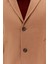 Ds Damat Regular Fit Koyu Bej Mono Yaka Kaşe Kaban 5HF08ORT10000 6