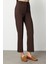 Kadın Yan Cepli Boru Paça Pantolon 5015 Kahverengi 3