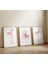 (Çerçevesiz) Pembe Fiyonk Tasarımlı Minimalist 3lü Poster Seti Çerçevesiz Poster Seti 1