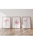 (Çerçevesiz) Pembe Fiyonk Tasarımlı Minimalist 3lü Poster Seti Çerçevesiz Poster Seti 2