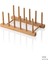 Bambu Ahşap Tabaklık – 6 Bölmeli Mutfak Organizeri, Tabak Standı 5