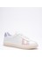 Kadın Hakiki Deri Beyaz Pudra Lila Spor Ayakkabı Sneakers Casper 4