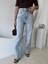Açık Mavi Yıkamalı Mom Jean 5