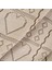 Soft Kalp Desenli Tirko Koltuk Şalı - Bej - 120X160 cm 2