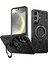 Samsung Galaxy S25+ Için Manyetik Çift Katmanlı Telefon Kılıfı, Metal Halkalı Ayaklık Içerir Siyah (Yurt Dışından) 1