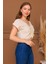 %100 Pamuk Müslin Bağcıklı Crop Bluz 3