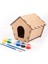 Ahşap Oyuncak Kuş Evi ve Ev Boyama Seti, Ahşap Boyama Evi, Ahşap Oyuncak Yapboz Kuş Evi 3