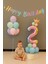 2 Yaş Gökkuşağı Rakam Balonlu Doğum Günü Parti Seti Rainbow Renk Rakam Makaron Happy Birthday Yazı 1
