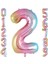 2 Yaş Gökkuşağı Rakam Balonlu Doğum Günü Parti Seti Rainbow Renk Rakam Makaron Happy Birthday Yazı 3