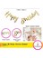 2 Yaş Gold Rakam Balonlu Doğum Günü Parti Seti Altın Renk Rakam Krom Balon Happy Birthday Yazı 4
