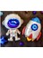 2 Yaş Astronot Doğum Günü Roket Galaksi Uzay Gemisi Temalı Doğum Günü Siyah Rakam Balonlu Full Set 3