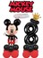 8 Yaş Mickey Mouse Balon Seti Siyah Rakam Balonlu Balon Sütunu Miki Fare Parti Teması Kolay Kurulum. 1