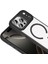 iPhone 17 Pro Kılıf Wireless Şarj Özellikli Zore Krom M-Safe Silikon Kapak - Lacivert 8