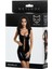 Glossy Michelle Deri Elbise, Perçinli, Wetlook , Siyah, L 5