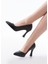 ST-001 Siyah Günlük 9 cm Topuklu Bayan Stiletto Ayakkabı 2