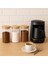 3 Lu Çay +Şeker+ Kahve Saklama Kabı SETİ-ETİKETLİ-420 Ml-Bambu Kapaklı-7 cm x 15 Cm-Sılıkonlu 1
