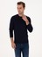Erkek Lacivert Slim Fit Bisiklet Yaka Triko Kazak 50316331-VR033 10