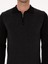 Erkek Siyah Slim Fit Pamuk Karışımlı Fermuarlı Polo Yaka Triko Kazak 50318948-VR046 13