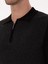 Erkek Siyah Slim Fit Pamuk Karışımlı Fermuarlı Polo Yaka Triko Kazak 50318948-VR046 14