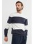 Renk Bloklu Oversize Bisiklet Yaka Sweatshirt 3