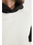 3 Iplik Kolu Renk Bloklu Kapüşonlu Sweatshirt 4