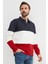Renk Bloklu Polo Yaka Yarım Düğmeli Pike Sweatshirt 1