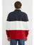 Renk Bloklu Polo Yaka Yarım Düğmeli Pike Sweatshirt 6