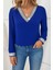 Eyesof Kadın Uzun Kollu V Pulpayet Yakalı Ithal Krep Bluz 4