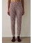Bordo Leopar Desenli Pijama Altı 1