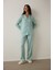 Mint Sleep-In Yıldız Desenli Gömlek Yaka Uzun Kollu Pijama Takımı 1