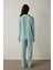 Mint Sleep-In Yıldız Desenli Gömlek Yaka Uzun Kollu Pijama Takımı 2