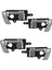 4x Sol +Sağ Yan Iç Iç Kapı Kolu 2007-2012 Gri Knob ile Hyundai Santa Fe 82610-2B010 82620-2B010 (Yurt Dışından) 1